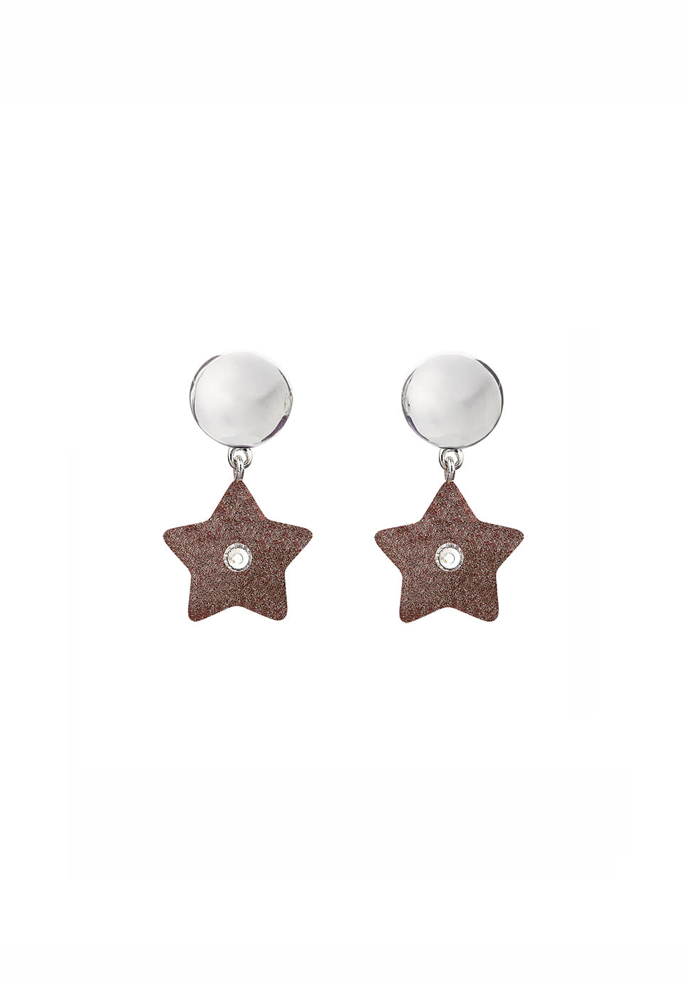 Pearly Brown Star Earring