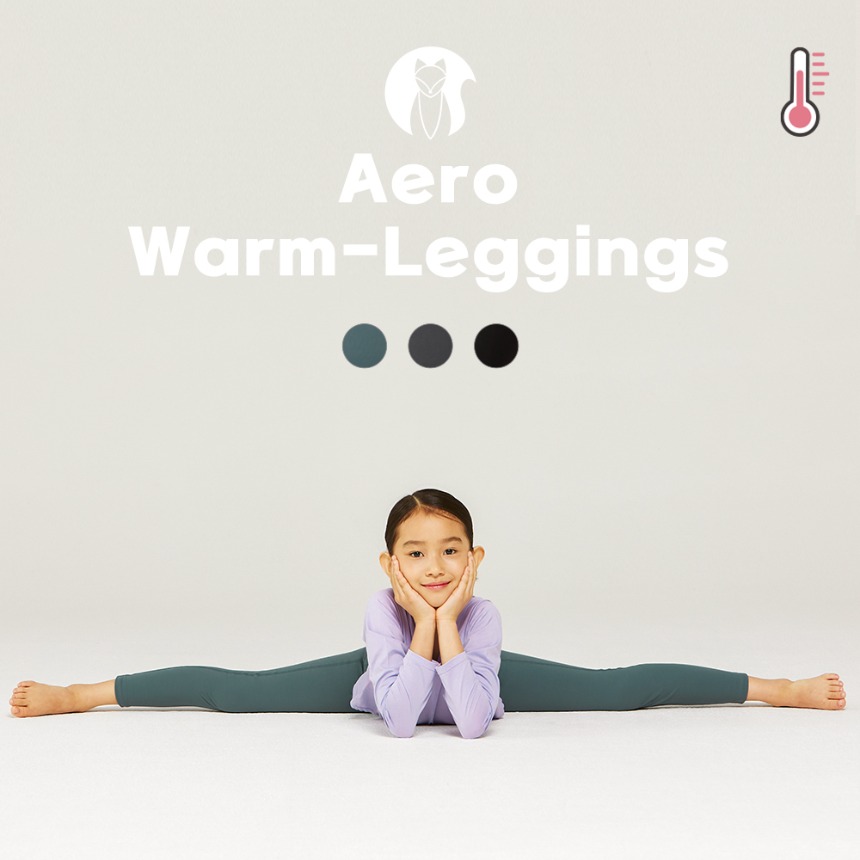 儿童瑜伽服 Aerowarm 标志性脚踝拉绒紧身裤