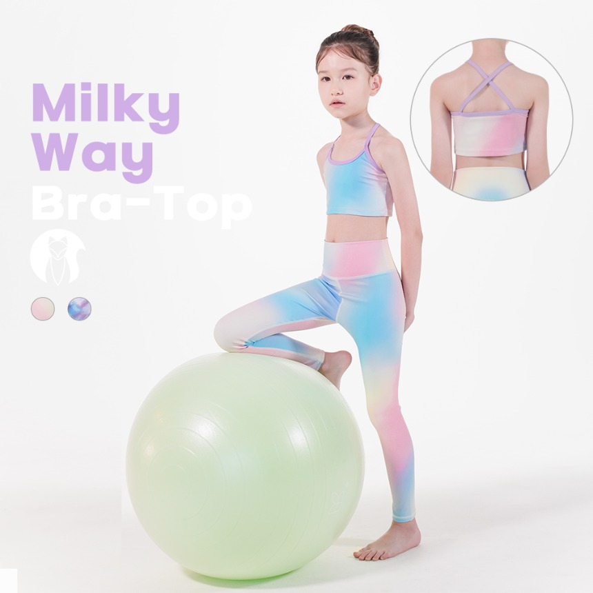 Kids yoga clothes Milky Way bra top