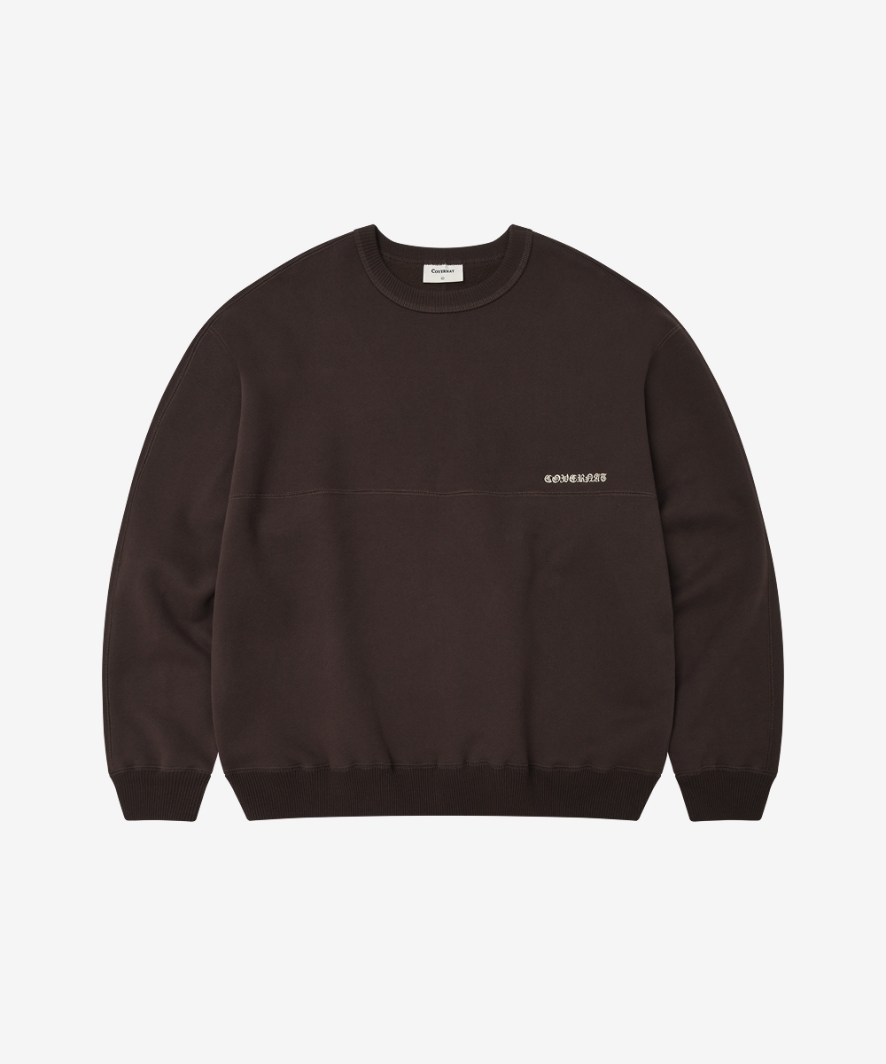Diploma Logo Paneled Brushed-Fleece Sweatshirt DEEP BROWN