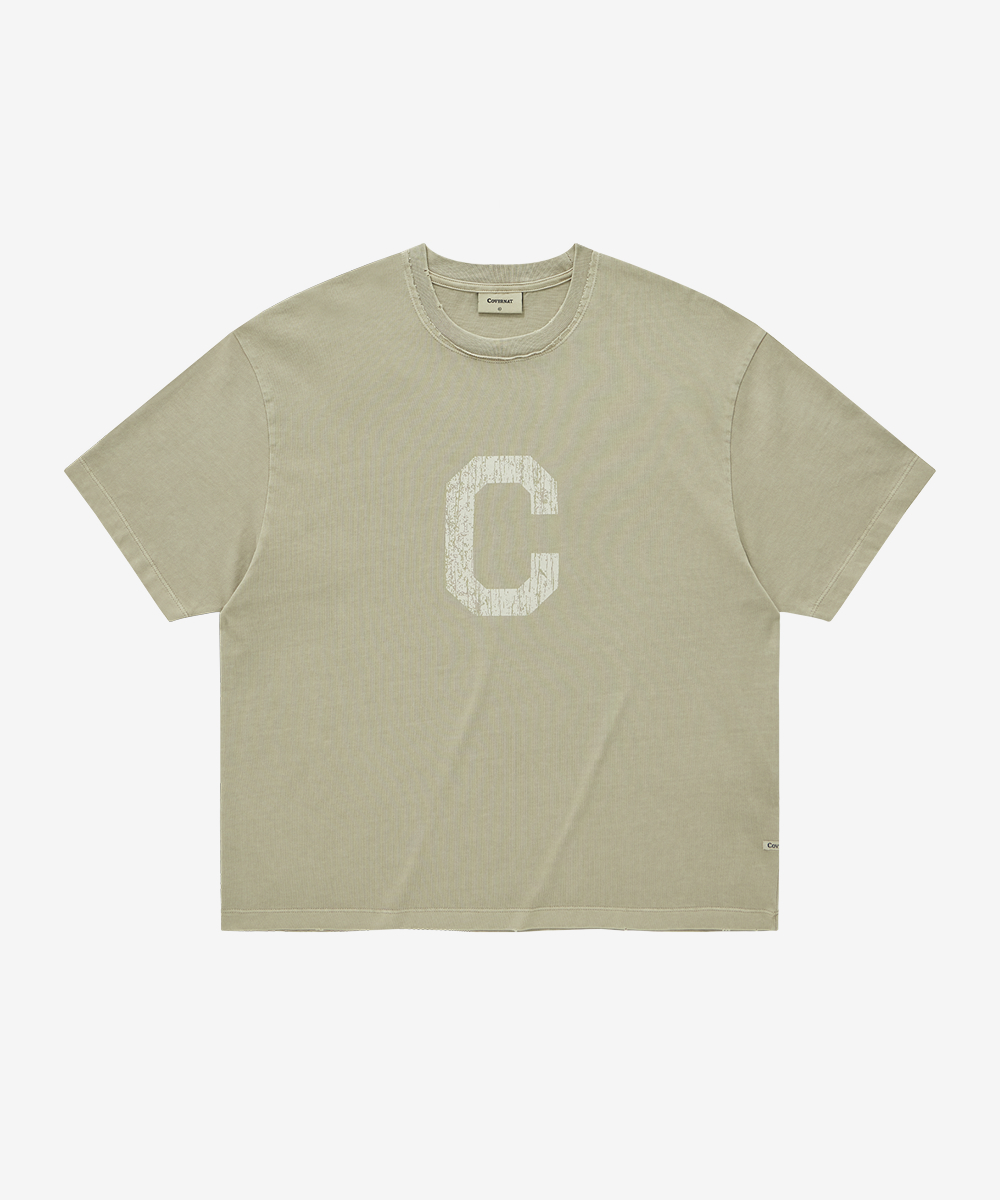 [Worn by Soobin] Pigment C Logo T-Shirt BEIGE