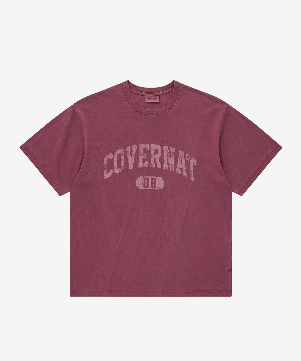 Crack Arch Logo Dyeing T-Shirt Magenta
