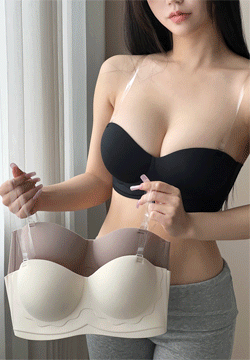 [마이스킨] 투명끈 뽕브라 이미지