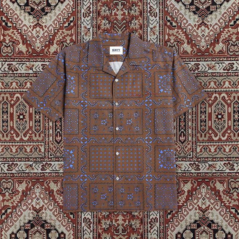 [20ARCHIVE]NEW ARCHIVE PAISLEY SHIRTS BROWN
