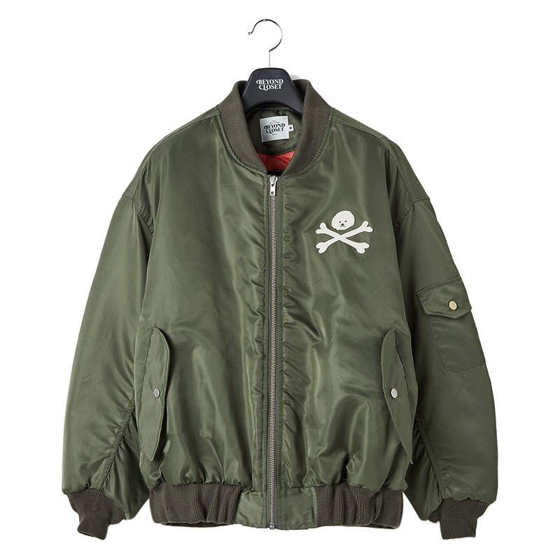 LEATHER PATCH ARCHIVE MA-1 JUMPER KHAKI