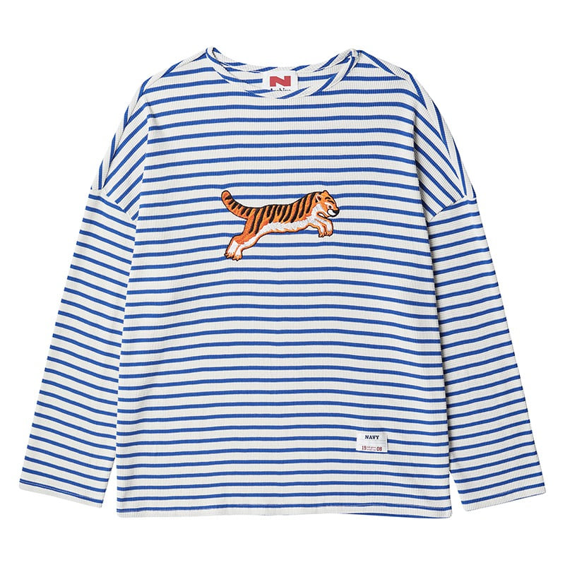 [COLLECTION LINE] NEW IVY LEAGUER OVERSIZE STRIPE LONG SLEEVE BLUE