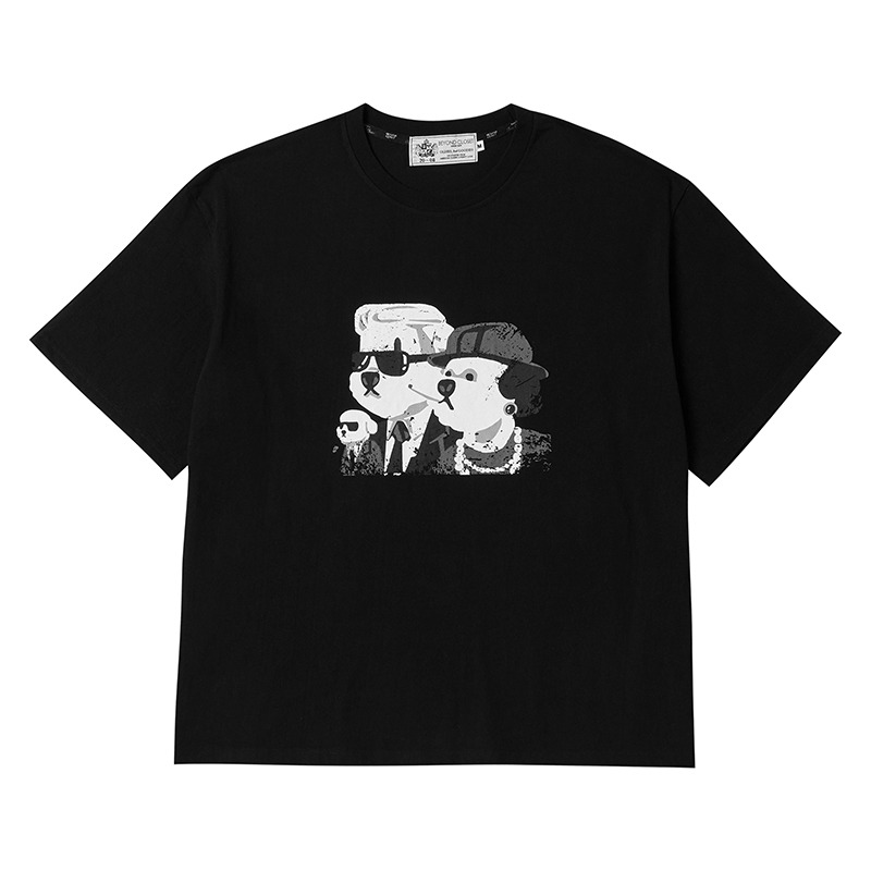 ARCHIVE COLLECTION 1/2 OVER FIT T-SHIRTS BLACK