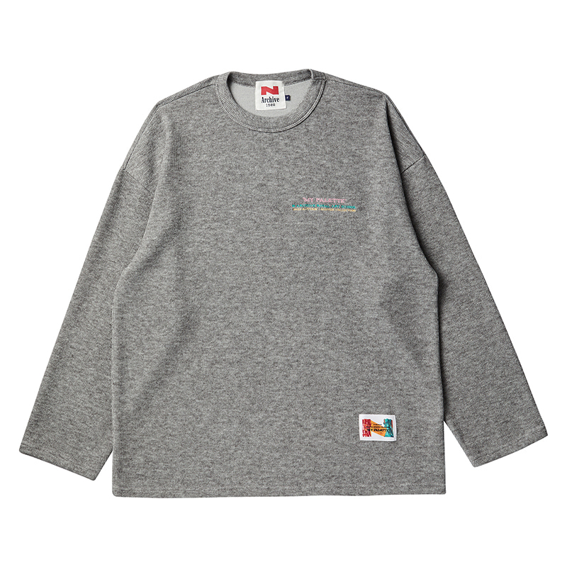 [COLLECTION LINE] ARCHIVE WAFFLE COTTON LONG SLEEVE GRAY