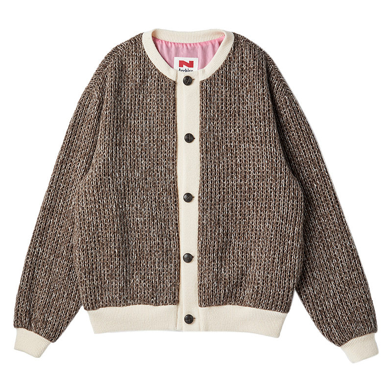 [COLLECTION LINE] ARCHIVE PALETTE DOG HEAVY KNIT CARDIGAN BROWN