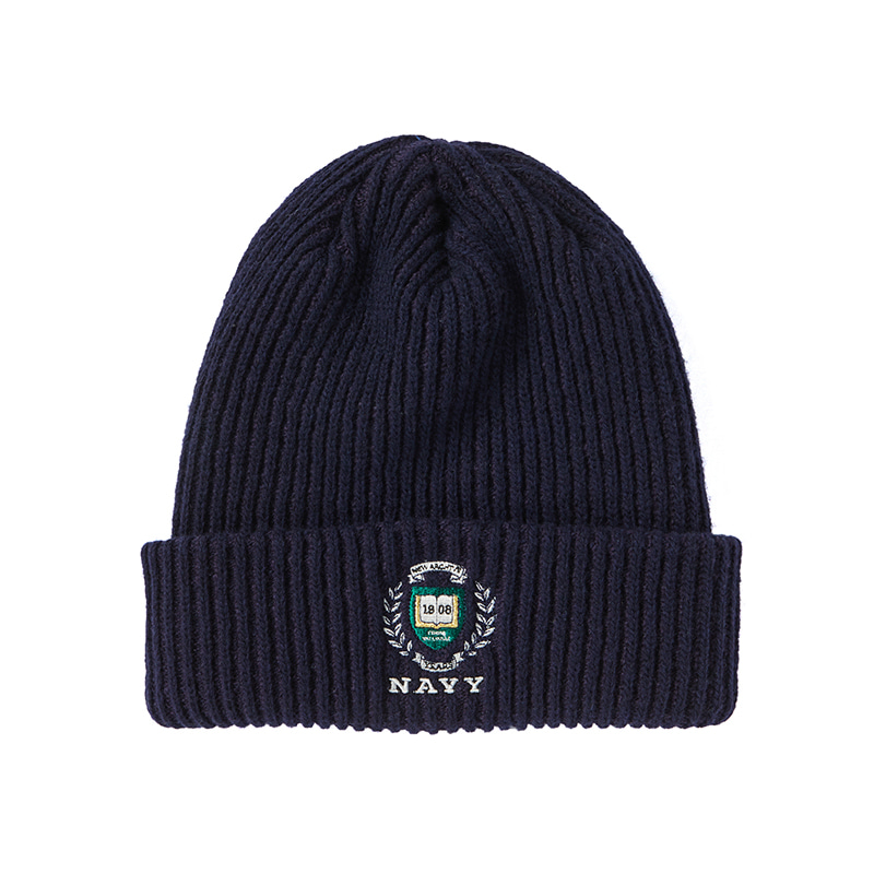[COLLECTION LINE] N ARCHIVE HAUS LOGO WOOL BEANIE NAVY