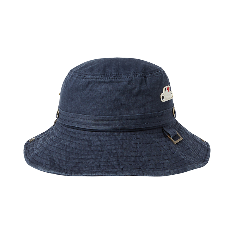 [COLLECTION LINE] NEW BOY WASHED COTTON WIRE SAFARI HAT NAVY
