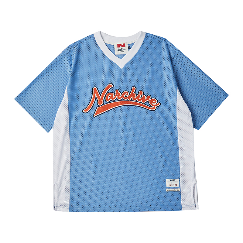 [COLLECTION LINE] N ARCHIVE ARCH LOGO MESH SPORTS T-SHIRT SKY BLUE