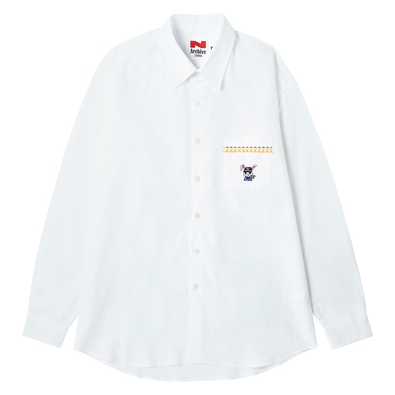 [COLLECTION LINE] NOT VAGETARIAN OVER FIT SHIRTS WHITE