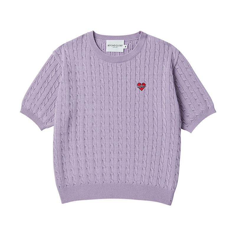 [WOMEN&#039;S EDITION] NOMANTIC SUMMER CABLE 1/2 KNIT LILAC