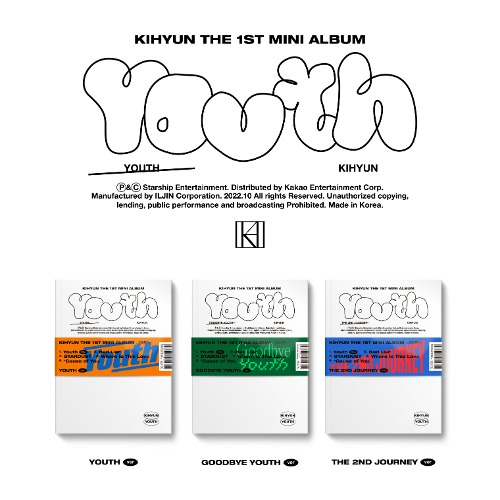 기현 (KIHYUN) - YOUTH (1ST 미니앨범) [3종 중 1종 랜덤]
