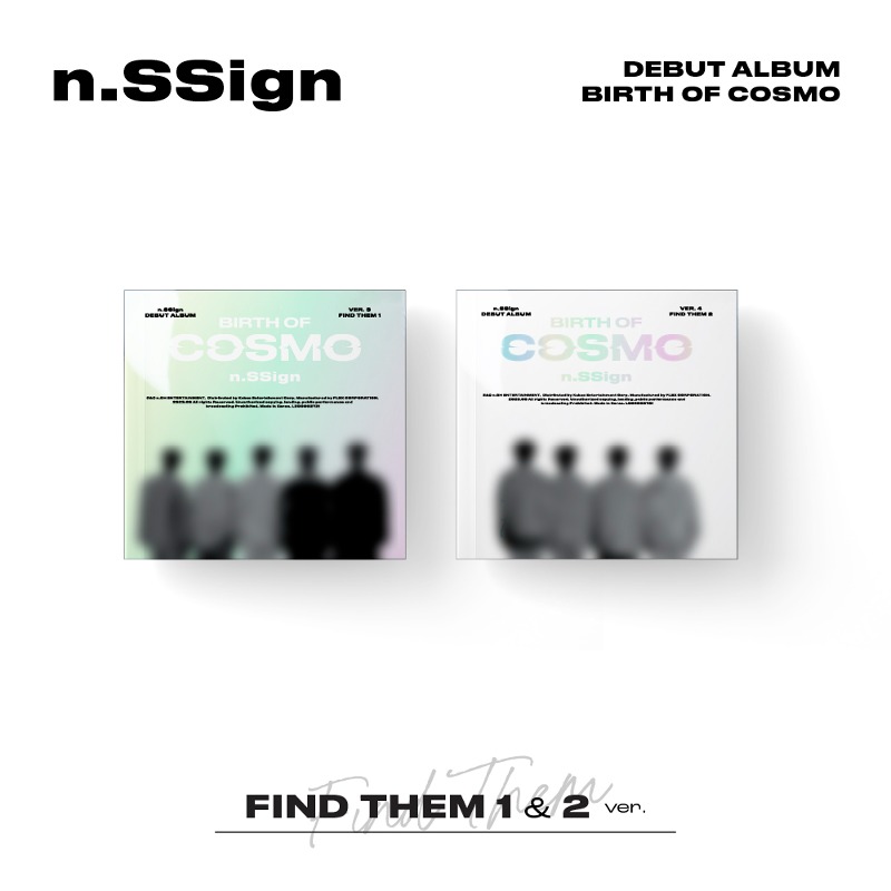 (8월10일 입고)  n.SSign (엔싸인) - DEBUT ALBUM : BIRTH OF COSMO [FIND THEM Ver.] (2종 세트)