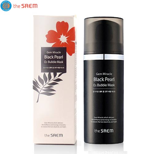 THE SAEM Gem Miracle Black Pearl O2 Bubble Mask 105g | Best Price and Fast  Shipping from Beauty Box Korea