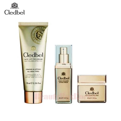 CLEDBEL Face Lift Program Gold Collage Lifting Set 3items | Best Price and  Fast Shipping from Beauty Box Korea