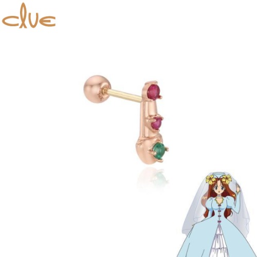 CLUE Angel&#039;s Lipstick 10K Gold Piercing (CLE20309T) 1pc [CLUE X Wedding Peach 2nd collaboration]
