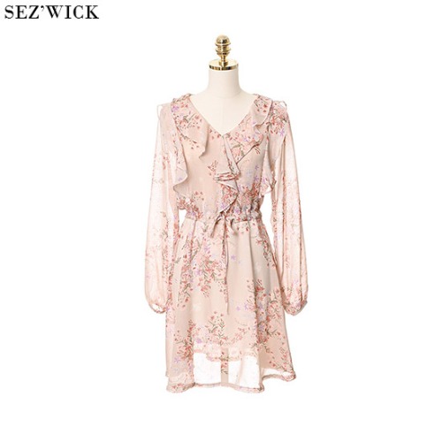 SEZWICK :RDR2283 Pink Lilac Flower Dress 1ea