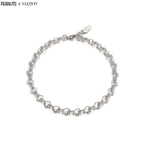 LLOYD X PEANUTS Snoopy Line Pattern Silver Bracelet (LLBS20T01NSS) 1ea  available now at Beauty Box Korea