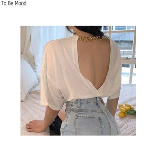 TO BE MOOD Backless Chain Loose Fit T-Shirt 1ea