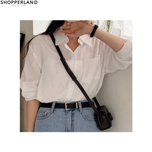 SHOPPERLAND Linen Long-Sleeved Shirt 1ea