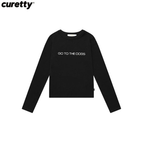 CURETTY C Basic Lettering T-shirt_Black 1ea