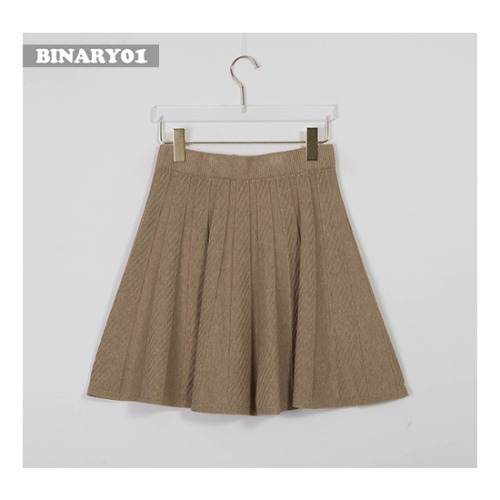 BINARY01 Flared Knit Skirt 1ea