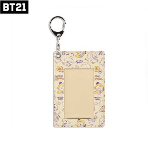 BT21 Leather Patch Card Holder Little Buddy 1ea