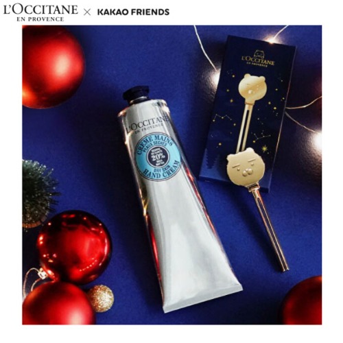 L&#039;OCCITANE X KAKAO FRIENDS Shea Hand Cream + Ryan Magic Key Set 2items [Holiday Gold Edition]