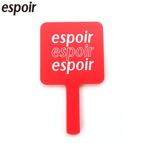 ESPOIR Red Triple Logo Square Mirror 1ea