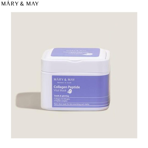 MARY &amp; MAY Collagen Peptide Vital Mask 30sheets