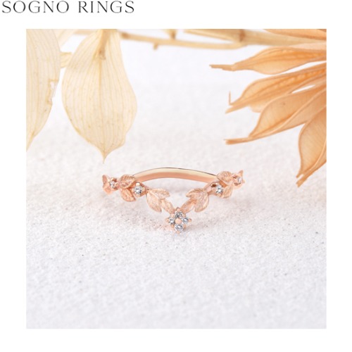 SOGNO RINGS K14 White Gold Ring 1ea (42009)