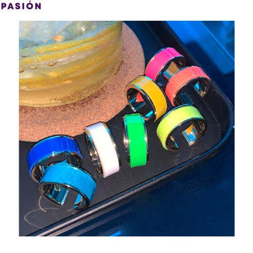 PASION Rainbow Neon Color Ring 1ea
