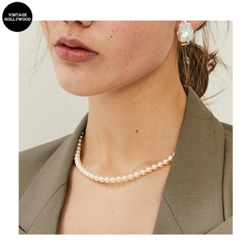VINTAGE HOLLYWOOD Classic Pearl Necklace 1ea available now at Beauty Box  Korea