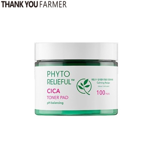 THANK YOU FARMER Phyto Relieful Cica Toner Pad 210ml/100ea