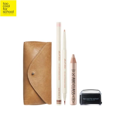 TOO COOL FOR SCHOOL Art Class Glam Underliner + Frottage Pencil Set 4items
