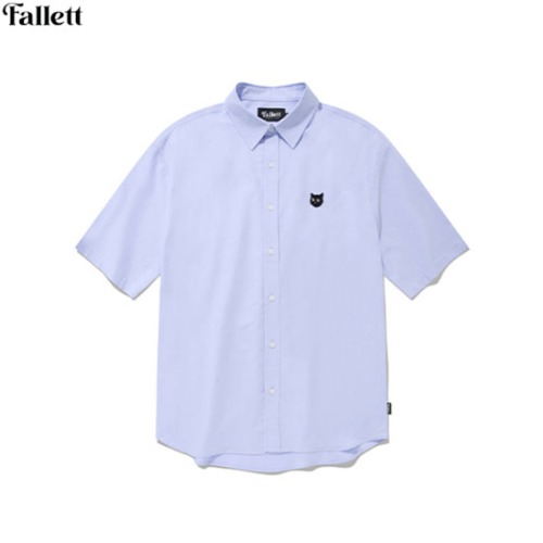 FALLETT Nero Short Sleeve Oxford Shirt Blue 1ea