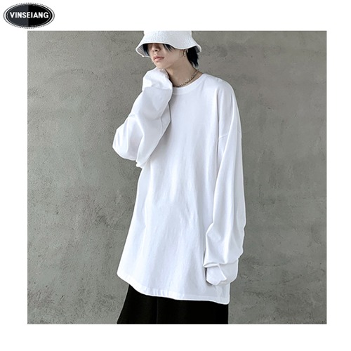 VINSEIANG Solid color layered long-sleeved T-shirt 1ea