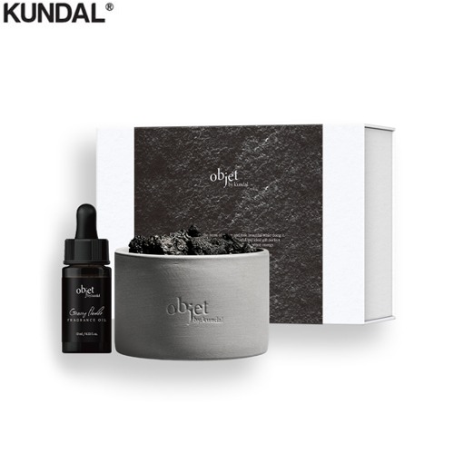 KUNDAL Object By Kundal Perfume Volcanique Stone Diffuser with Ceramic Container &amp; Volcanic Lava Stones Set 3items