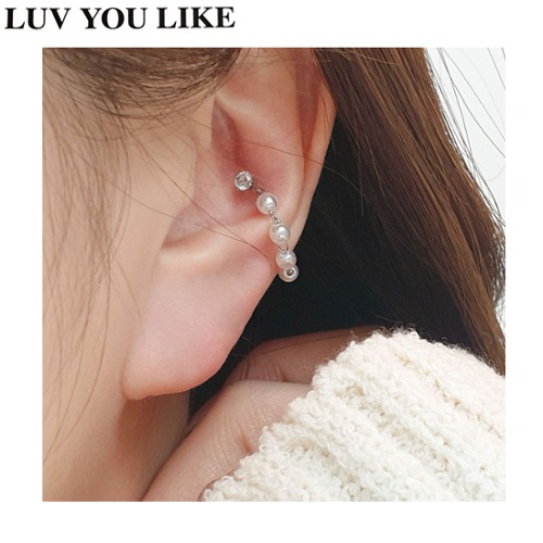 LUV YOU LIKE Surgical Steel Ball Cubic Pearl Chain Piercing 1ea