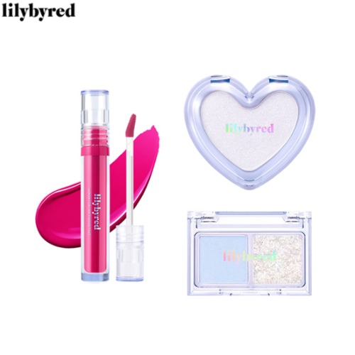 LILYBYRED LILYBYRED Luv Beam Glow Veil + Glassy Layer Fixing Tint + Little Bitty Moment Shadow Palette Set 3items [FREEZE COLLECTION]