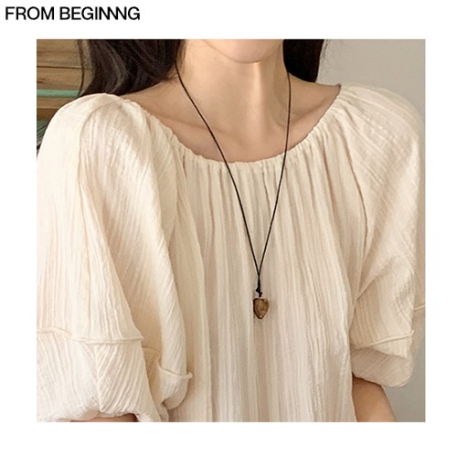 FROM BEGINNNG Color Heart String Necklace 1ea