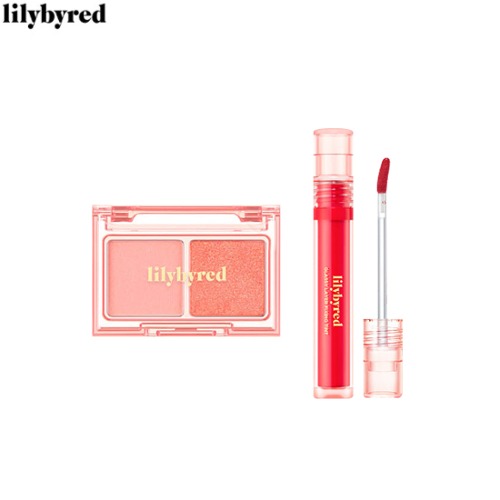 LILYBYRED Little Bitty Moment Shadow + Glassy Layer Fixing Tint Set 2items [BURN &amp; HEAT Collection]