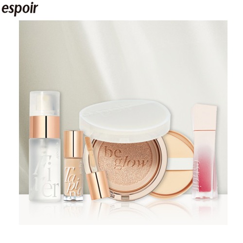 ESPOIR Protailor Be Glow Cushion New Class With Concealer + Setting Fixer + Tint Set 5items [Golden Hour Edition]