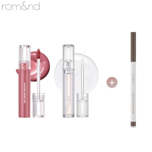 ROMAND Glasting Water Tint + Lip Gloss + Liner Set 3items [Sunset Glasting]