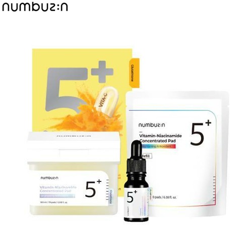 NUMBUZIN No.5 Vitamin Niacinamide Concentrated Pad + Ampoule + Mask Set 4items
