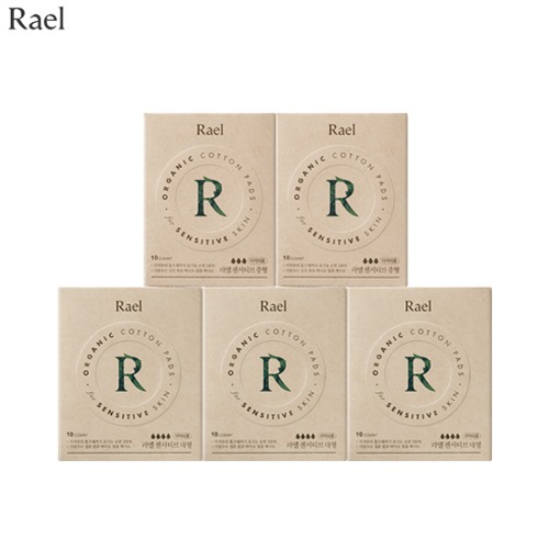 RAEL Organic Cotton Cover Pads For Sensitive Skin 10ea*5box