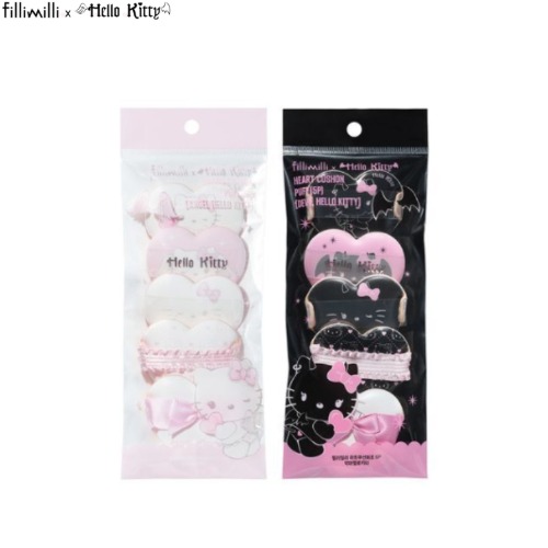 ★Sanrio x Fillimilli★ Hello Kitty Angels and Devils Angel FILLIMILLI Heart Cushion Puff 5pcs [Hello Kitty Angel